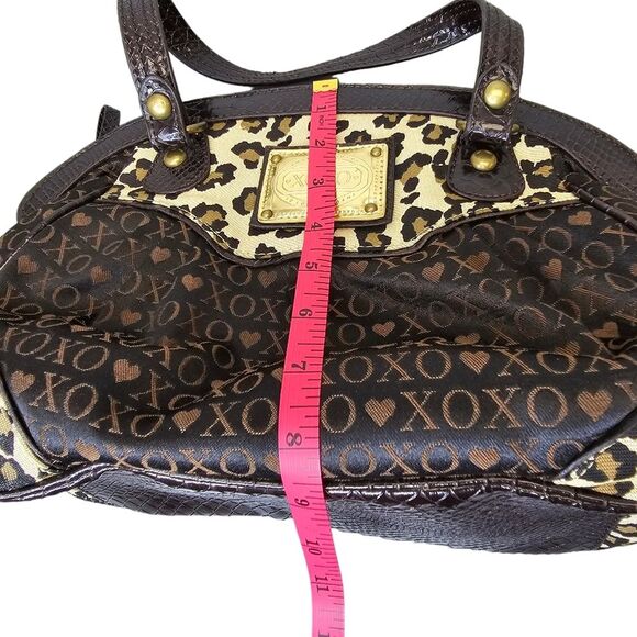 Y2K Vintage XOXO Leopard Logo Brown Shoulder Bag 2000s - Picture 10 of 16